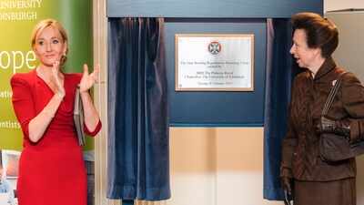​J.K. Rowling lost her mother to multiple sclerosis at 45; in 2010, she donated £10 million for an Edinburgh research clinic in her mother’s name, and the facility now helps thousands of people with brain conditions