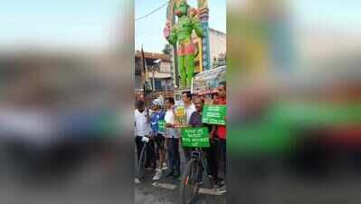 Bengalureans opposing Tunnel road project take out cycle rally