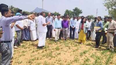 Centre must support state says minister as central teams assess drought losses