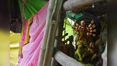 Kumartuli Struggles To Keep Idols Safe From Sharp Showers