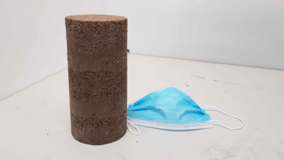 In 2021, Australian engineers mixed shredded single-use face masks with processed building rubble for road bases; the material met engineering standards, and 1 km of two-lane road could use about 3 million masks