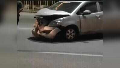 Car overturns after late-night crash in Gurgaon, two injured