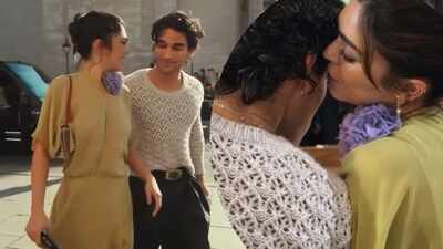'Off Campus' co-stars Mika Abdalla and  Josh Heuston go public with romance at Valentino’s Paris Fashion Week show; fans call them 'It couple of the year' - WATCH