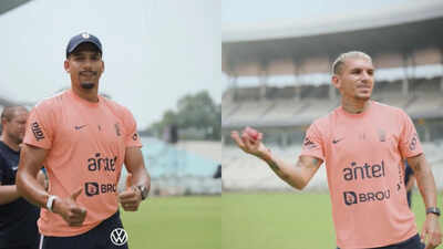 Watch: Two-time FIFA World Cup champion Uruguay play cricket at Eden Gardens ahead of Kolkata friendly