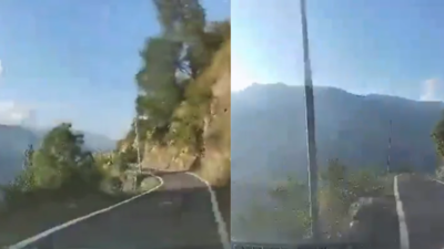 Viral video from Uttarakhand’s Chakrata shows SUV losing control and plunging into a gorge
