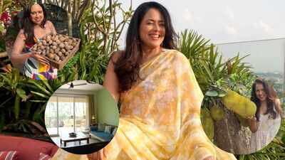 Sameera Reddy’s Goa home: Inside her three-storey bungalow surrounded by lush gardens featuring coconut, mango and areca trees, cosy interiors, a terrace she calls her favourite
