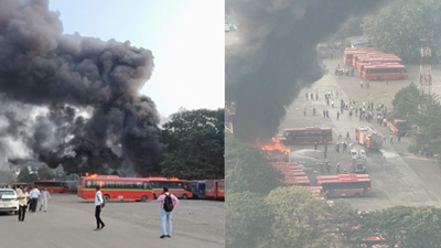 Multiple BEST buses catch fire at Mumbai’s Anik Bus Depot; no casualties