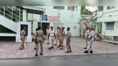 Face-off among students in varsity