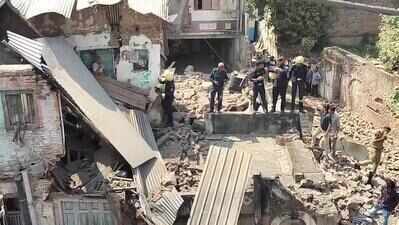Two rescued after two-storey house collapses in Bhavnagar
