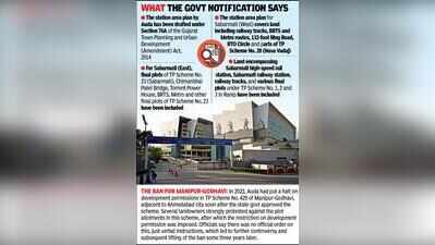 Ban on projects around Sabarmati rly, bullet train stations