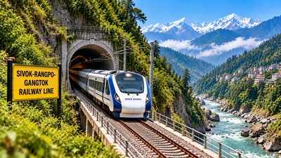 Sikkim to get train connectivity for first time as 44.5-km Sivok-Rangpo project reaches 75% progress, to be completed by December 2027; railways fast-tracks Rs 9,000 crore Gangtok rail link as well