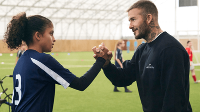 David Beckham helps bring football into American schools as the new Soccer at Schools programme aims to reach every school by 2030