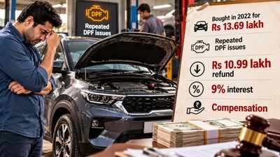 He bought a diesel SUV for Rs 13.69 lakh; but repeated DPF issues followed; consumer commission finds deficiency in service and awards Rs 10.99 lakh refund, 9% interest and compensation