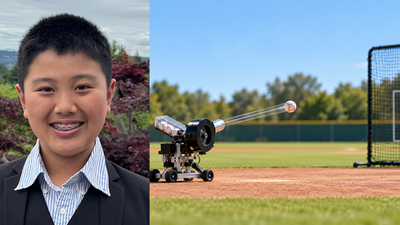 Meet Andrew Sun-Zhuang, the Washington baseball player who built a $260 AI pitching machine with 94% strike accuracy and reached a national STEM final