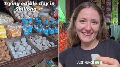‘I'm going to munch on clay’: Foreigner tries Shillong's unusual edible snack, says ‘It's not for me’
