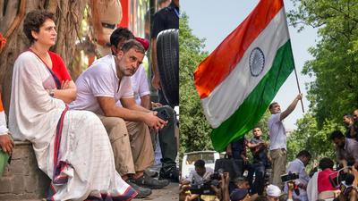 Rahul Climbs Barricade, Enters Akashvani Bhawan With Priyanka During EC March Against Gyanesh Kumar