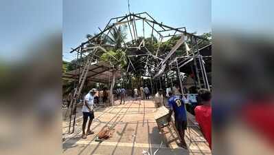 Murgaocha Raja Ganeshotsav mandal demolishes illegal shed on MPA land