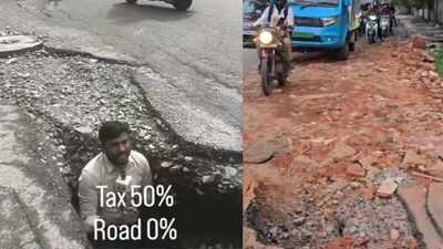 Problem solved or buried? Bengaluru road turns ‘natural tunnel’ after rain; officials fill it with debris in bizarre fix