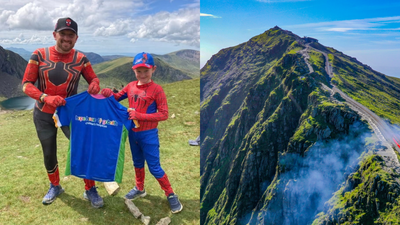 A Welsh man climbed Snowdon 141 times in one year dressed as Spider-Man; he raised £6,188 for children with life-threatening illnesses
