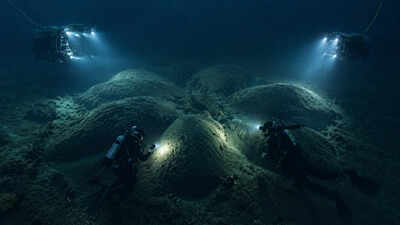 In 2014, scientists explored a possible shipwreck nearly 6,200 feet down and found a giant asphalt formation shaped like flower petals