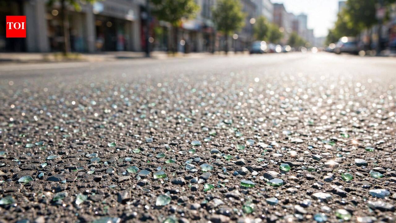 Baltimore used crushed glass on 17 streets to create a sparkling effect