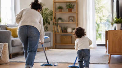 Psychology says children who copy a parent's words, expressions and gestures may be learning more than language