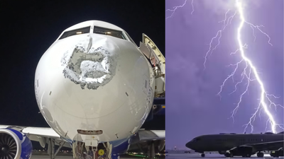 Lightning strike damages Patna-Lucknow IndiGo flight’s nose mid-air; 104 passengers, 6 crew escape unhurt