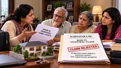 US-based daughter files case against parents seeking share in properties; Karnataka HC rejects her ‘ancestral’ claim, saying they were father's separate assets, not coparcenary property