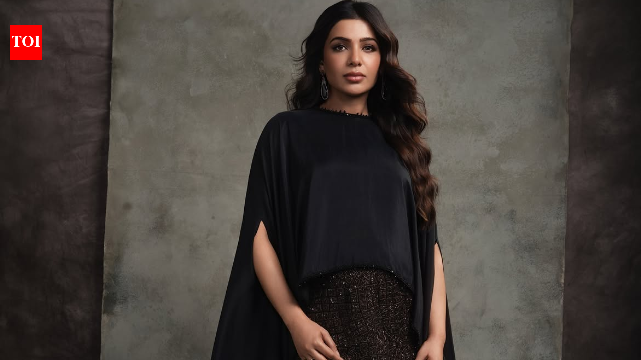 Samantha Ruth Prabhu turns into a midnight muse in a black embellished ...