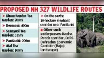 5 underpass plan on NH-327 between Bagdogra and Panitanki for safe elephant crossing