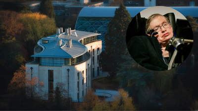 Stephen Hawking lived in a Victorian villa on this Cambridge site and wrote A Brief History of Time there; the house was later replaced by a building named after him