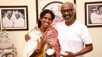 Superstar Rajinikanth meets Asian Games medallist Vithya Ramaraj; congratulates her on winning three medals