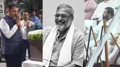 Nana Patekar’s mortal remains brought to Pune for state funeral, Maharashtra CM Devendra Fadnavis pays last respects, Eknath Shinde and others arrive