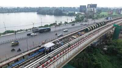 Charging of 3rd rail starts beyond Beleghata, Orange Line rolls towards Mahalaya trial run