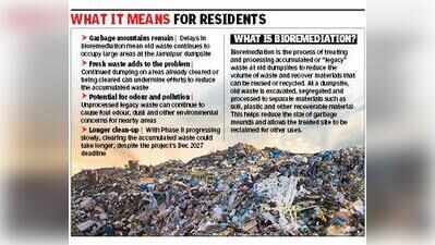 Garbage mountain grows as dump cleanup stalls