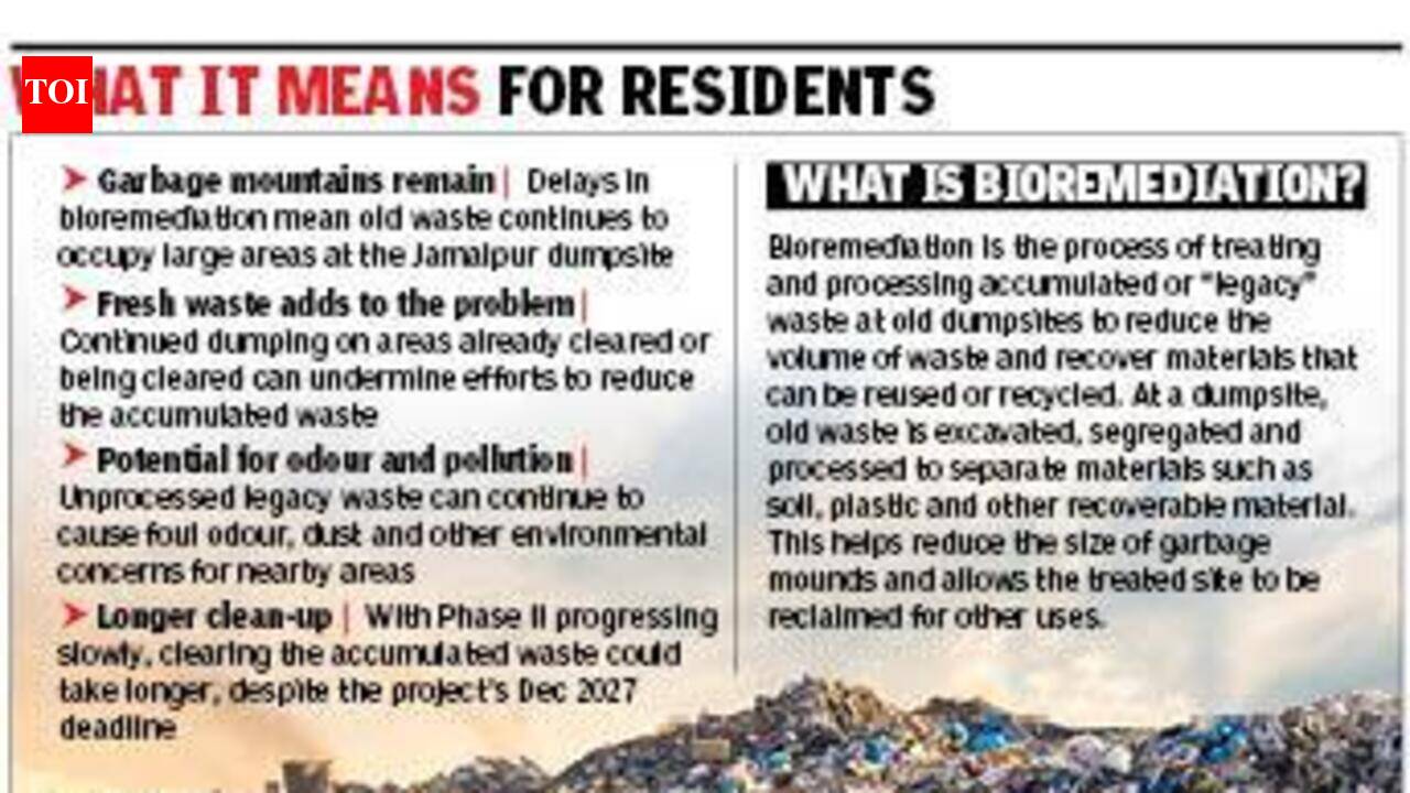 Garbage mountain grows as dump cleanup stalls