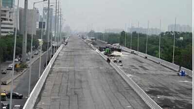 Pillar of SG Highway flyover built over AMC water pipeline
