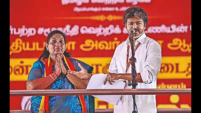 TVK’s P Sathyabama wins Dharapuram byelection; Vijay party's Maragatham Kumaravel extends her lead in Madurantakam
