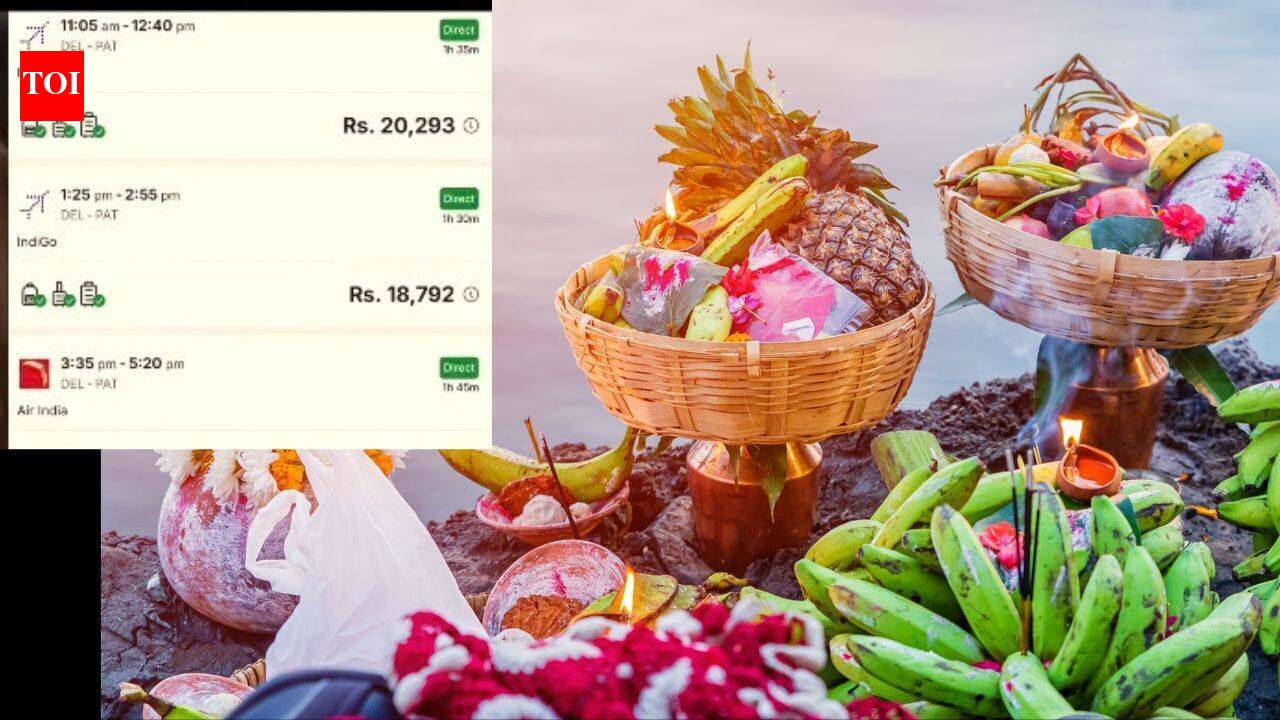 “Why is it so expensive to go home during Chhath Puja?”: Woman questions Rs 20,000 Delhi–Patna airfare as festive travel becomes a financial burden | - The Times of India