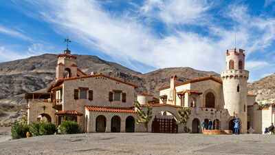 After a 2015 flash flood shut Death Valley’s Scotty’s Castle, visitors can return from October 10 for limited guided exterior tours while restoration of the historic estate continues