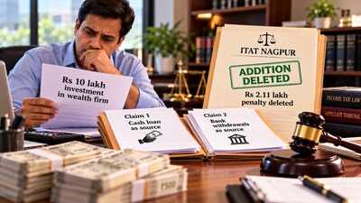 Man invested Rs 10 lakh, which tax department treated as unexplained; he first cited cash loan, then bank withdrawals as source, ITAT Nagpur deletes addition and Rs 2.11 lakh penalty