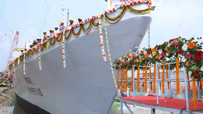 Shreyas, 3rd of 4 next-generation patrol vessels built by GRSE, launched for Navy