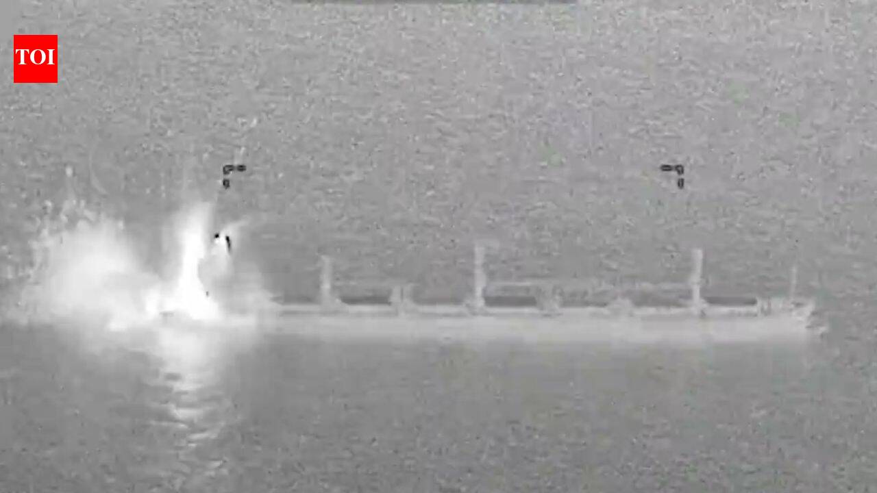 US fighter jet conducts strike on cargo ship attempting to run Iran blockade in Gulf of Oman