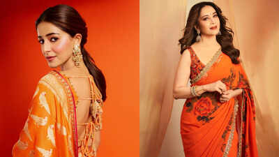 Navratri Day 1 colour is orange: Which goddess to worship and 5 ways to style sarees, lehengas and suits