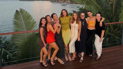 Hilary Duff posts about a ‘mom group chat' getaway in Mexico with Mandy Moore, Gaby Dalkin, and others: ‘The group chat made it to the jungle'