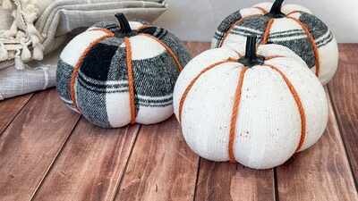 DIY: Don’t throw away old socks turn them into cute decorative pumpkins with this easy craft idea