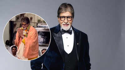 Amitabh Bachchan's 84th birthday: Crowds cheer outside Jalsa in Mumbai as the actor steps out to thank fans for their wishes - Watch