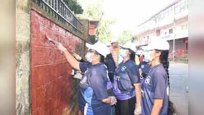 Gen Z participate in cleaning Railway Station Road