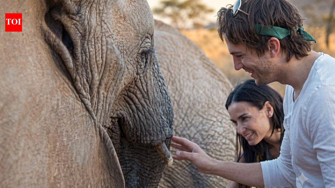 Demi Moore and Ashton Kutcher’s 'heartbreaking' visit to a Kenyan sanctuary reveals the fight to save orphaned elephants.