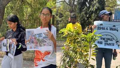 Flyovers Yaake? Human chains formed against elevated corridor proposals in Bengaluru